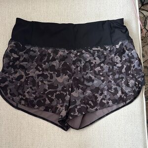 Athleta Black and Gray Camo Athletic Shorts